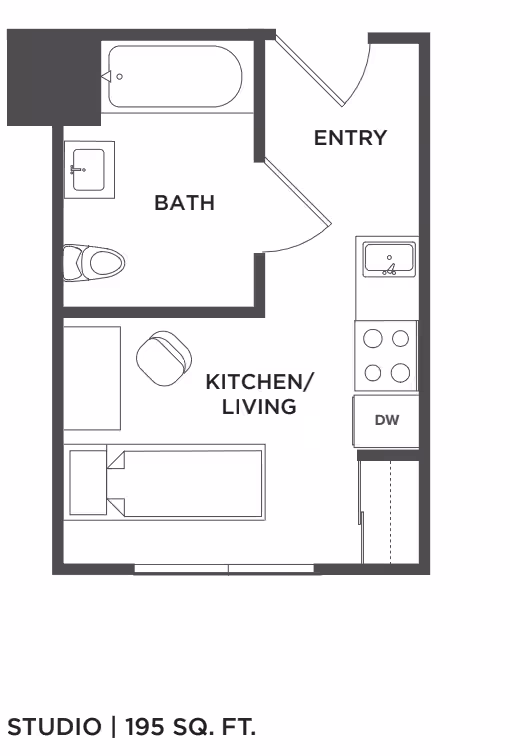 small studio 222 floor plan